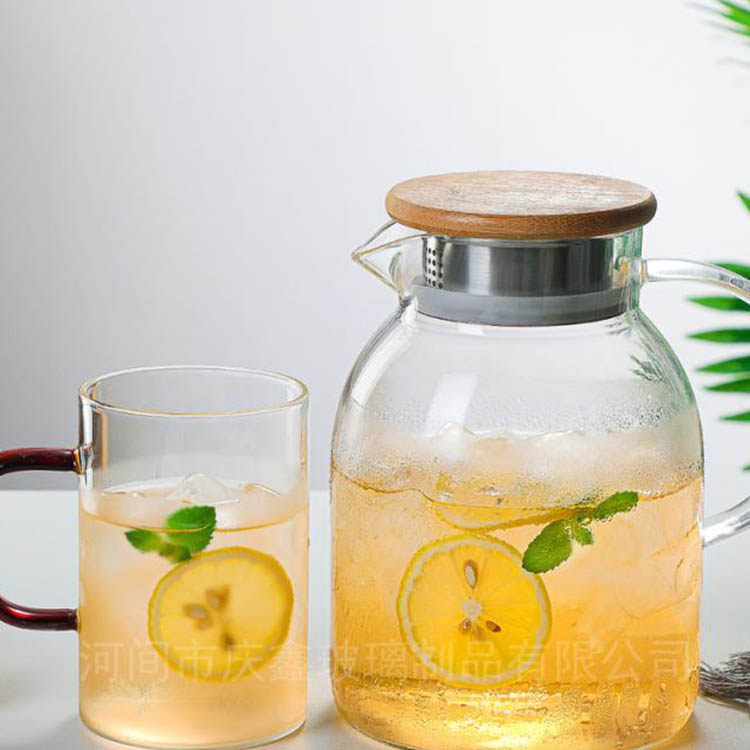 厂家供应 透明玻璃花茶壶 透明凉水壶 玻璃冷水壶 种类繁多