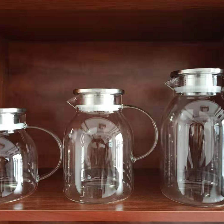 现货批发 玻璃煮茶壶 透明玻璃花茶壶 大容量高硼硅冷水壶 生产出售