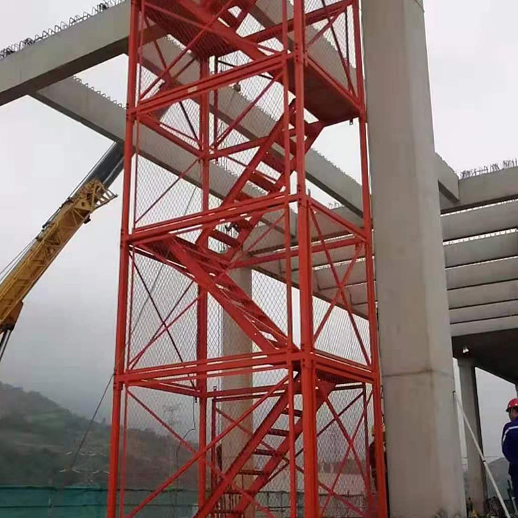 桥梁施工安全梯笼 组合式安全梯笼 弘旭 地铁基坑梯笼 生产加工