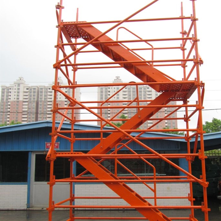 通达施工安全爬梯 挂网式爬梯 桥梁高墩施工爬梯