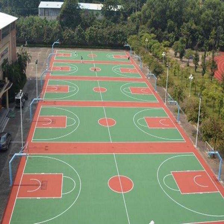 环保硅pu篮球场定制 硅pu篮球场材料 硅pu篮球场造价