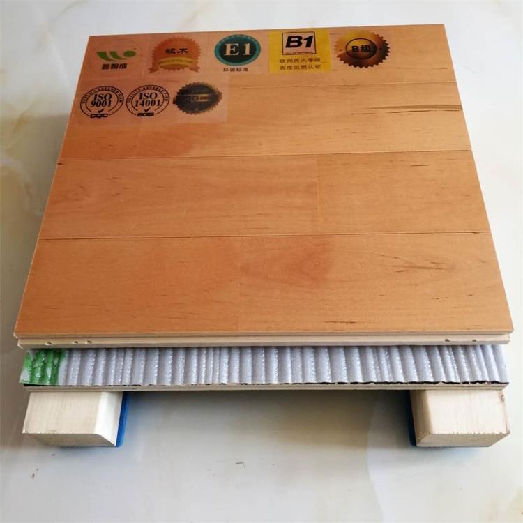 实木专业运动地板厂家 硬木双拼地板 20厚45度斜铺松木板