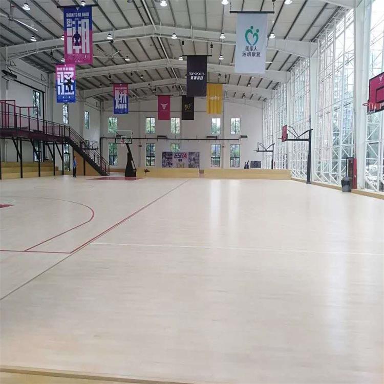 俄勒冈松木地板 健身房运动木地板 舞台单龙骨运动实木地板厂家