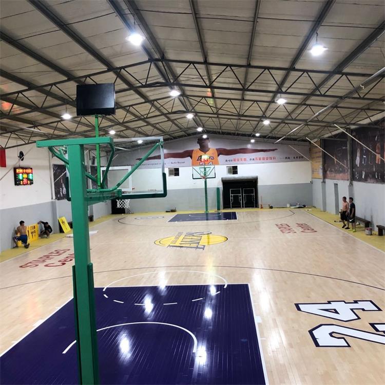 全国安装nba木地板 体育馆实木运动地板 篮球馆运动木地板