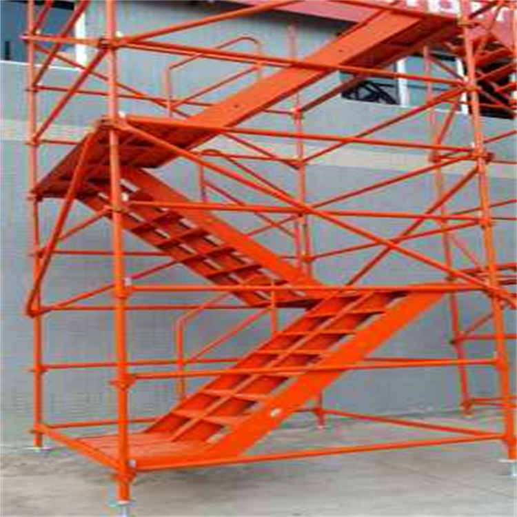 支持定制化 基坑施工梯笼 施工安全爬梯 康明建筑 方管箱式安全爬梯